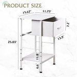 WLIVE White Nightstand, Night Stand with Fabric Storage Drawer and Open Wood Shelf, Small End Side Table, Bedside Table for Bedroom, Dorm, Easy Assembly, 25.03" Height