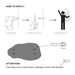 TRAHOME Irregular Asymmetrical Wall Mirror for Living Room Bathroom Entryway, Modern Decorative Mirror Hanging (Hook Style, 31.5'' x 17.7'')