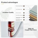 Honyee Full Length Mirror, 63" x 24" Wall Mirror, Flannel Wrapped Wooden Frame Full Body Mirror, Irregular Wavy Mirror Hanging or Leaning Against Wall for Cloakroom/Bedroom/Living Room, Ivory White