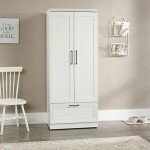 Sauder HomePlus Wardrobe/Storage Cabinet, Spacious Hidden Storage, Wardrobe Armoire, 29.1x20.9x71.2 - Soft White Finish