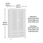 Sauder Cottage Road Armoire, Soft White finish