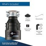 InSinkErator Badger 5 Garbage Disposal, Standard Series 1/2 HP Continuous Feed Food Waste Disposer, Black, Set of 1