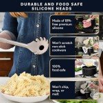 Home Hero Silicone Kitchen Utensils Set, Silicone Cooking Utensils Set, Dishwasher Safe Stainless Steel, Silicone Utensils For Cooking, Spatula Set Silicone Heat Resistant (26 Pcs - Stone)