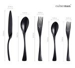 Culterman 20 Piece Black Flatware Silverware Cutlery Sets,unique modern look,Home & Kitchen Stainless Steel Dinnerware/Tableware/Utensils Set For 4,Include Knives/Forks/Spoons Dishwasher Safe