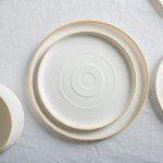 Stone by Mercer Project SHOSAI 32-Piece Stoneware Dinnerware Set, Plates and Bowls Set, Modern Dishware set fo 8, White Speckled