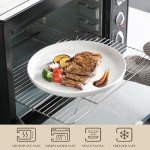 MALACASA Plates and Bowls Sets, 24 Pieces Modern Porcelain Dinnerware Set for 6 Ceramic Dishware Dishes White Kitchen Dinner Dining Ware Set Microwave and Dishwasher Safe, Series LUNA