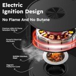 Electric Whiskey Smoker Kit with 6 Wood Chips, Rechargeable Cocktail Smoker Kit Built in Lighter, No Butane Needed, Birthday Christmas Anniversary Bourbon Whiskey Gifts for Men,Dad,Husband