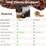 Electric Whiskey Smoker Kit with 6 Wood Chips, Rechargeable Cocktail Smoker Kit Built in Lighter, No Butane Needed, Birthday Christmas Anniversary Bourbon Whiskey Gifts for Men,Dad,Husband