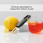 A Bar Above Premium Quality Channel Knife, Stainless Steel Bar Tool, Garnish for Cocktail Mixers, Lemon Zester, and Fruit Peeler, Professional Grade Bar Accessory, Stainless Steel