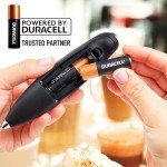 Zulay Kitchen Powerful Milk Frother Wand With 2 Duracell Batteries - Ultra Fast Handheld Drink Mixer - Electric Whisk Foam Maker for Coffee, Lattes, Cappuccino, Matcha, Hot Chocolate & Creamer - Black