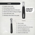 A Bar Above Premium Quality Channel Knife, Stainless Steel Bar Tool, Garnish for Cocktail Mixers, Lemon Zester, and Fruit Peeler, Professional Grade Bar Accessory, Stainless Steel