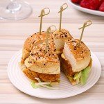 200 PCS Cocktail Picks, 4.7 Inch Toothpicks for Appetizers, Natural Bamboo Knot Skewers, Mini Food Sticks, Fancy Tooth Picks for Drinks,Fruit,Charcuterie,Cocktail Garnish Accessories, Party Supplies