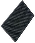 XieNie Bar Mat 6" x 12" Small Black, Coffee Mat for Home Bar, Bar Service Spill Mat for Cocktail Bartender Kitchen Countertop, PVC Counter Top Cup Mats Glasses Drying Mat, 1PCS