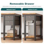 SMUG Computer Desk with Storage Drawers, Small Office Desk Modern Simple Study Writing Table for Home Bedroom, Spacious 40X24 Desktop with 2-Tier Drawer, Rust