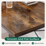 Huuger 47 Inches L Shaped Desk, Computer Desk with Reversible Storage Shelves, Gaming Desk, Corner Desk Home Office Desks, Writing Desk Study Desk with Metal Frame, Rustic Brown