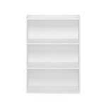 Furinno Pasir 3-Tier Open Shelf Bookcase, Plain White