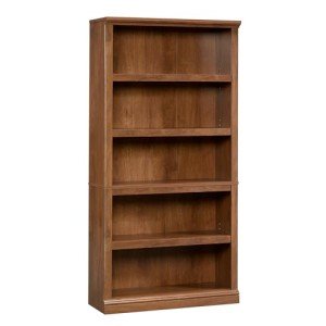 Sauder Miscellaneous Storage 5 Split Bookcase/Book Shelf, L: 35.28" x W: 13.23" x H: 69.76", Oiled Oak finish
