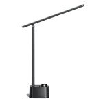 Honeywell Sunturalux™ LED Desk Lamp with USB Charging Ports HWT-H01 - Stepless Dimmable Eye Caring Desk Light for Home Office Bedroom Bedside College Dorm, Foldable Table Lamp Reading Lamp Black