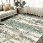 BEIMO Area Rugs 5x7 for Living Room Bedroom, Modern Abstract Machine Washable Large Sage Green Rug Soft Rug, Floor Carpet with Non Slip Backing for Dining Room
