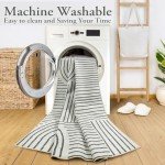 Lahome Abstract Washable Area Rug, 5x7 Rug for Bedroom Non-Slip Soft Living Room Rug, Ultra-Thin Modern Black and White Rug Throw Large Carpet for Dining Room (5'x7',Black)