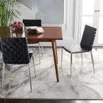 SAFAVIEH Craft Collection Area Rug - 8' x 10', Grey & Gold, Modern Abstract Design, Non-Shedding & Easy Care, Ideal for High Traffic Areas in Living Room, Bedroom (CFT877F)