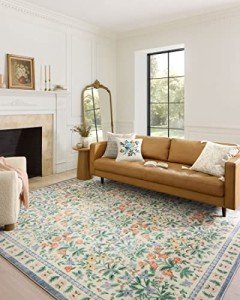 Loloi Rifle Paper Co. x Eden Collection EDE-02 Mughal Garden Cream 5'-0" x 7'-6" Area Rug