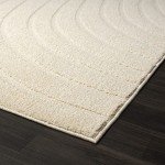 LUXE WEAVERS Modern Geometric Wave Cream 8x10 Area Rug
