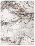 SAFAVIEH Craft Collection Area Rug - 8' x 10', Grey & Gold, Modern Abstract Design, Non-Shedding & Easy Care, Ideal for High Traffic Areas in Living Room, Bedroom (CFT877F)