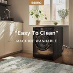 BEIMO Area Rugs 5x7 for Living Room Bedroom, Modern Abstract Machine Washable Large Sage Green Rug Soft Rug, Floor Carpet with Non Slip Backing for Dining Room