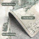 BEIMO Area Rugs 5x7 for Living Room Bedroom, Modern Abstract Machine Washable Large Sage Green Rug Soft Rug, Floor Carpet with Non Slip Backing for Dining Room