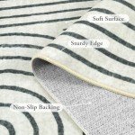Lahome Abstract Washable Area Rug, 5x7 Rug for Bedroom Non-Slip Soft Living Room Rug, Ultra-Thin Modern Black and White Rug Throw Large Carpet for Dining Room (5'x7',Black)