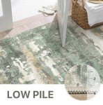 BEIMO Area Rugs 5x7 for Living Room Bedroom, Modern Abstract Machine Washable Large Sage Green Rug Soft Rug, Floor Carpet with Non Slip Backing for Dining Room