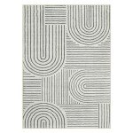 Lahome Abstract Washable Area Rug, 5x7 Rug for Bedroom Non-Slip Soft Living Room Rug, Ultra-Thin Modern Black and White Rug Throw Large Carpet for Dining Room (5'x7',Black)