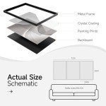 Cuspin Large Framed Modern Minimalist Abstract Wall Art, Silver Gray, 36" H x 72" W, 3 Count, Living Room, Wall Art