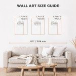 qmmp Modern Wooden Wall Sculptures - Set of 3 - MDF - Oak - Home Decor Accent - Large Wall Art for Living Room, Bedroom, Office - Easy Installation (Oak, Medium - Mountain and Sun, Unframed)