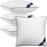 Utopia Bedding Throw Pillow Inserts (Pack of 4, White), 18 x 18 Inches Decorative Indoor Pillows for Sofa, Bed, Couch, Cushion Sham Stuffer