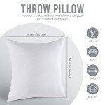 Utopia Bedding Throw Pillows Insert (Pack of 2, White) - 24 x 24 Inches Bed and Couch Pillows - Indoor Decorative Pillow
