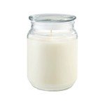 Candle-lite Scented Candles, Saltwater Lotus Fragrance, One 18 oz. Single-Wick Aromatherapy Candle with 110 Hours of Burn Time, White Color