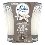 Glade Candle Jar, Air Freshener, Sheer Vanilla Embrace, 3.4 Oz