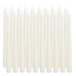 flamecan Ivory Taper Candles, Set of 20 Unscented and Smokeless 10 Inch Taper Candles Long Burning, Paraffin Wax with Cotton Wicks for Burning Approxinately 7-8 Hours Time