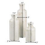 Sullivans White Ceramic Vase Set, Farmhouse Decor, Home Decorative Vase, Vases For Your Kitchen, Bedroom, Office, Living Room, Bathroom, & Shelf Centerpiece Table Decorations (CM2333)