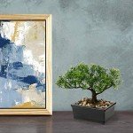 Artificial Bonsai Tree Juniper Faux Plants Indoor Small Fake Plants Decor with Ceramic Pots for Home Table Office Desk Bathroom Shelf Bedroom Living Room Farmhouse Decorations