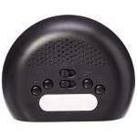 Amazon Basics Small Digital Oval Alarm Clock With LED Display, Nightlight & Battery Backup, Black, 4.5 x 3.5 x 2.4 Inches