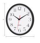 HIPPIH 2 Pack Silent Wall Clock, 10 Inch Non Ticking Quiet Digital Sweep Decorative Battery Operated Wall Clocks for Living Room Bedroom Kitchen School Office Decor, Black