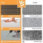 Shintenchi Outdoor Patio Furniture Sets, Wicker Patio sectional Sets 3-Piece, All Weather Wicker Rattan Patio Seating Sofas with Glass Coffee Table and Cushion (Blue)