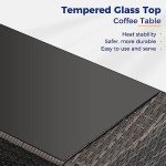 Wisteria Lane 4 Piece Outdoor Patio Furniture Sets, Wicker Conversation Set for Porch Deck, Grey Rattan Sofa Chair with Cushion （Blue