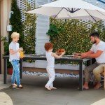 YITAHOME Aluminum Patio Dining Table for 8, 75" Outdoor Dining Table, E-Coated Rectangular Patio Table for Backyard Garden Lawn, Black