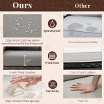 U-MAX Patio Furniture Set with Cover, 7 PCS Outdoor Sectional Conversation Set, All Weather Wicker Rattan Sofa Couch with High Dining Table & Ottoman, Grey