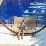 Lazy Daze Hammocks 10.5 FT Double 2 Person Caribbean Rope Hammock, Hand Woven Polyester Hammock with Spreader Bars, Extra Large Outside Outdoor Backyard Patio Poolside Hammock, 450 LBS Capacity, Tan