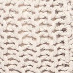 REDEARTH · Round Pouf Ottoman - Cable Knitted Boho Poof - Home Décor Cord Pouffe Handmade Circular Footrest for Living Room - Bedroom - Kids Bedroom - 100% Cotton Pouf (18"x18"x14") - Natural